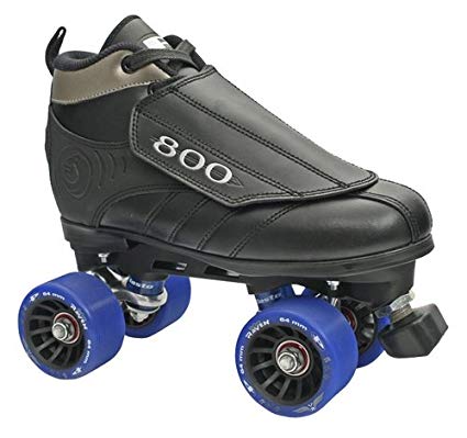 New Pacer Raven 800 Black Genuine Leather Quad Roller Speed Skates w/ 64mm Wheels Review