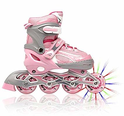 Adjustable Inline Skates for Girls, Featuring Illuminating Front Wheels, Awesome-looking, Comfortable & Durable Rollerblades, Perfect for Indoors & Outdoors, Unconditional 60-day Money Back Guarantee Review