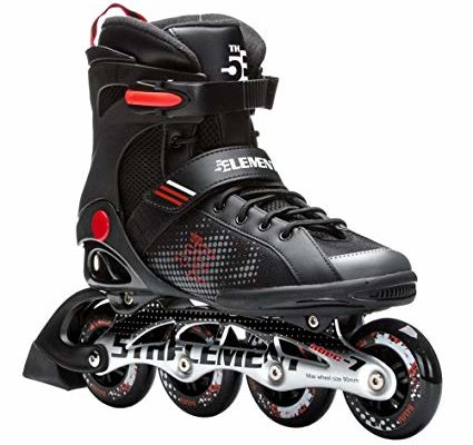 5th Element Stealth Mens Performance Fitness Inline Skates, Black and Red Rollerblades Review