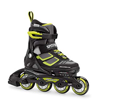 Rollerblade Spitfire XT Boy’s Adjustable Fitness Inline Skate, Black and Lime, Junior, Youth Performance Inline Skates Review