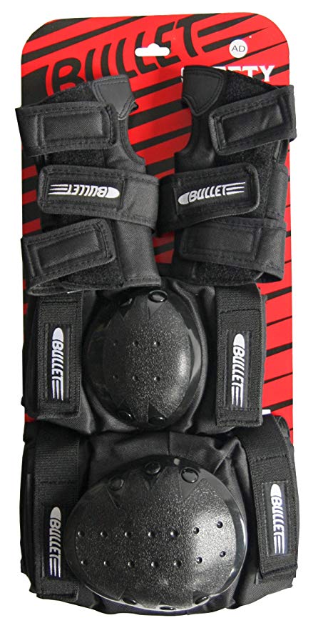 Bullet Skate Protective Pad Set (Adult, Black)