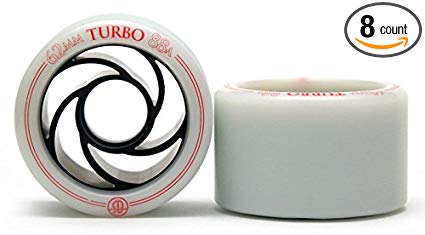 RollerBones Turbo 85A Speed/Derby Wheels with an Aluminum Hub (Set of 8)
