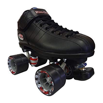 Riedell R3 Black Speed Skates - R3 Black Quad Speed Roller Derby Skate