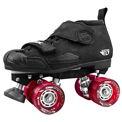 Crazy Skates DBX (Ne) Neon Roller Skates - with Red 88a Quake Slim Wheels