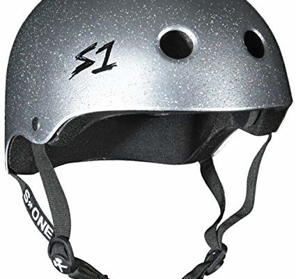 S1 Lifer Silver Gloss Glitter Roller Derby BMX Longboard Skateboard Helmet Size Small Review