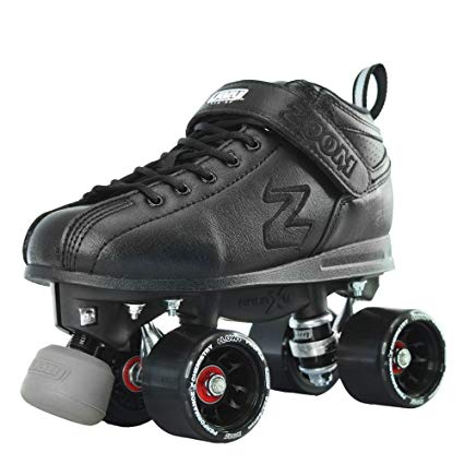 Crazy Skates Zoom Speed Roller Skates | High Performance Speed Wheels and Bearings | Black