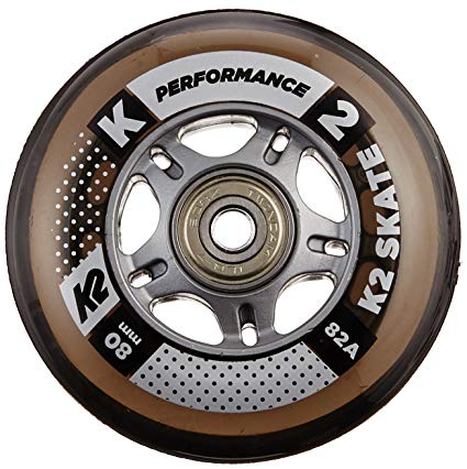 K2 Performance 80mm Inline Skate Wheel & Bearing 8-Pack Kit