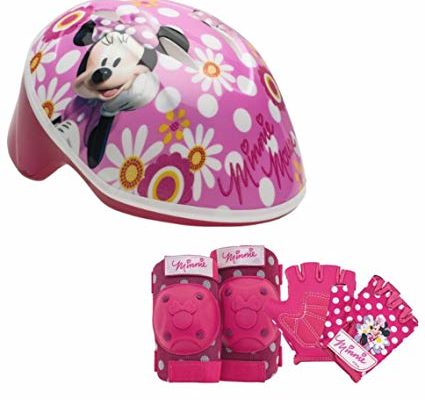 Disney Girls Minnie Mouse Toddler Skate/Bike Helmet Pads & Gloves – 7 Piece Set Review