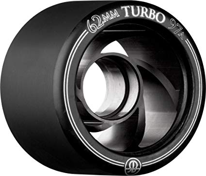 Rollerbones Turbo 97A Speed/Derby Wheels with an Aluminum Hub (Set of 8)