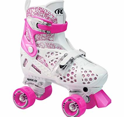 Roller Derby Girl’s Trac Star Adjustable Roller Skate, White/Pink Review