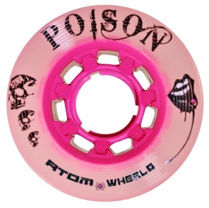 Atom Poison Pink Roller Derby Skate Wheels W/ Bonus Devaskation Bag