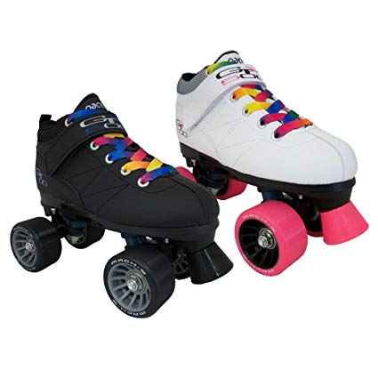 Pacer Mach-5 GTX500 Quad Speed Roller Skates with Rainbow Laces