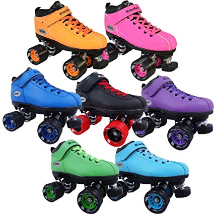 Riedell Dart Quad Roller Derby Speed Skates with Matching Laces