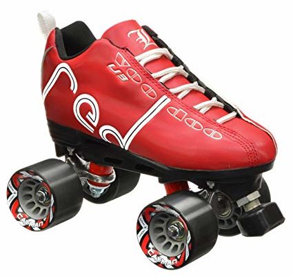 Labeda Voodoo U3 Quad Roller Speed Skates Customized Red Skates with Black Cayman Wheels 8 Review